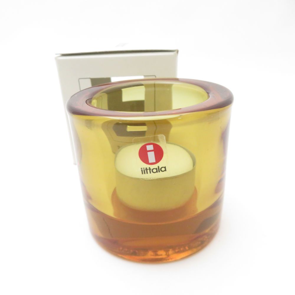 iittala×marimekko イッタラ×マリメッコ Kivi キヴィ キャンドルホルダー 60mm ローズオリーブ 廃盤色 キビ SC9288U1