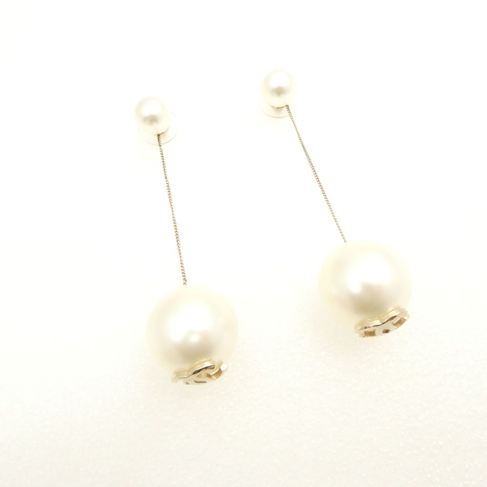 CHANEL シャネル A85160 ピアス ココマーク チェーン ドロップ レディース AC1626