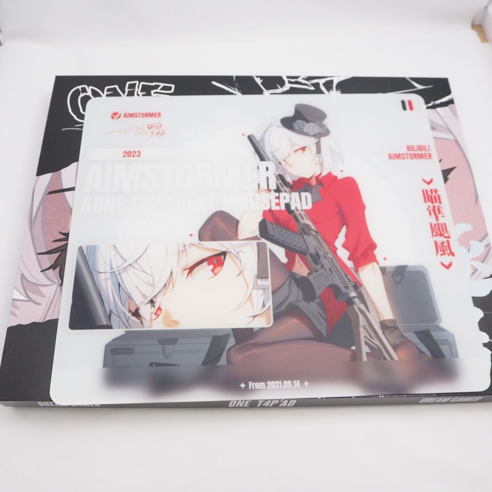 Dream Gamer ドリームゲーマー 逐夢者 雷 Thunder AIMSTORMER OneT4p ゲーミングマウスパッド 縦400×横450mm 強化ガラス スピード型 eスポーツ PC周辺 HU1680