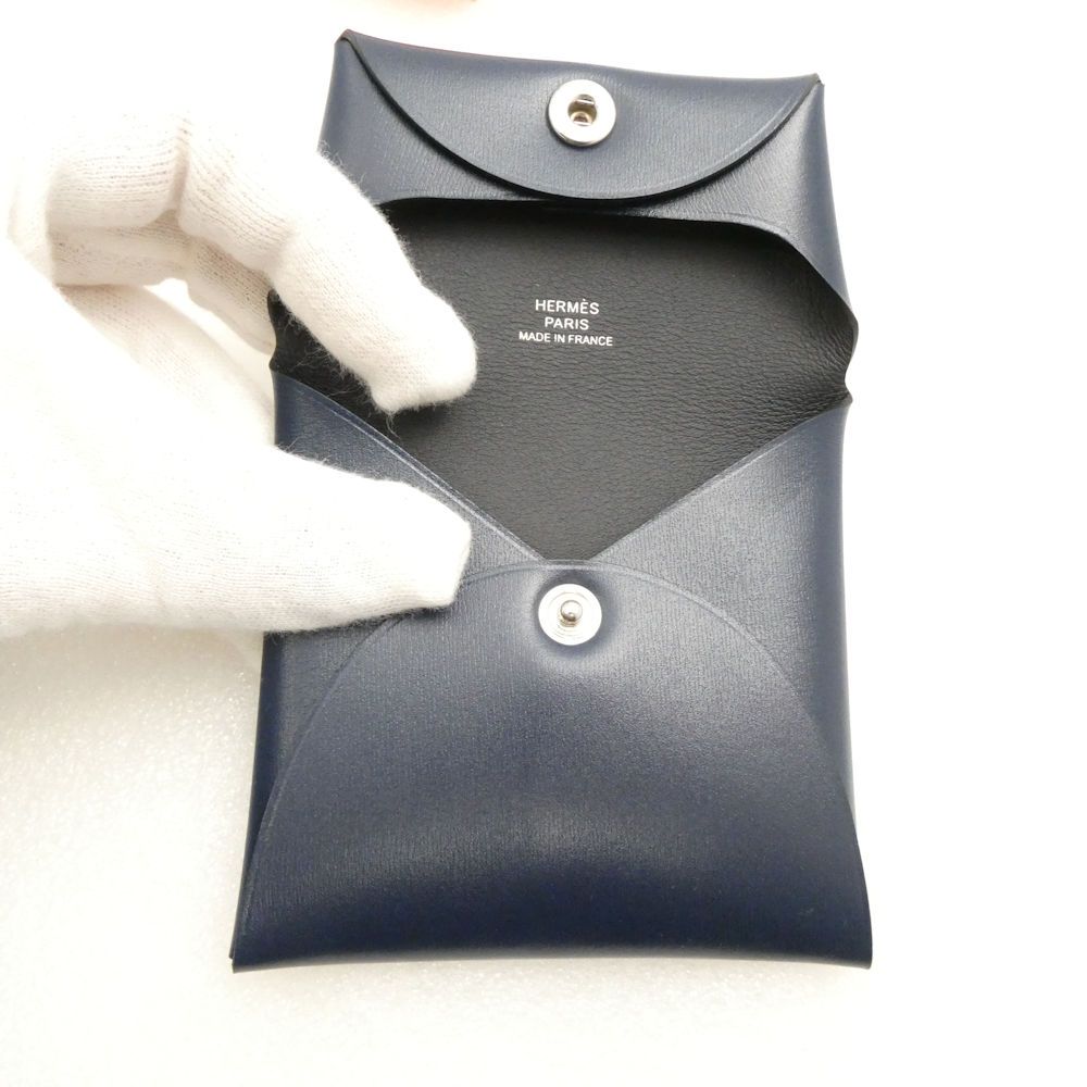 【HERMES⭐︎未使用 】バスティア ブルー・アビス 未使用 HERMES エルメス バスティア ボックスカーフ ブルーアビス