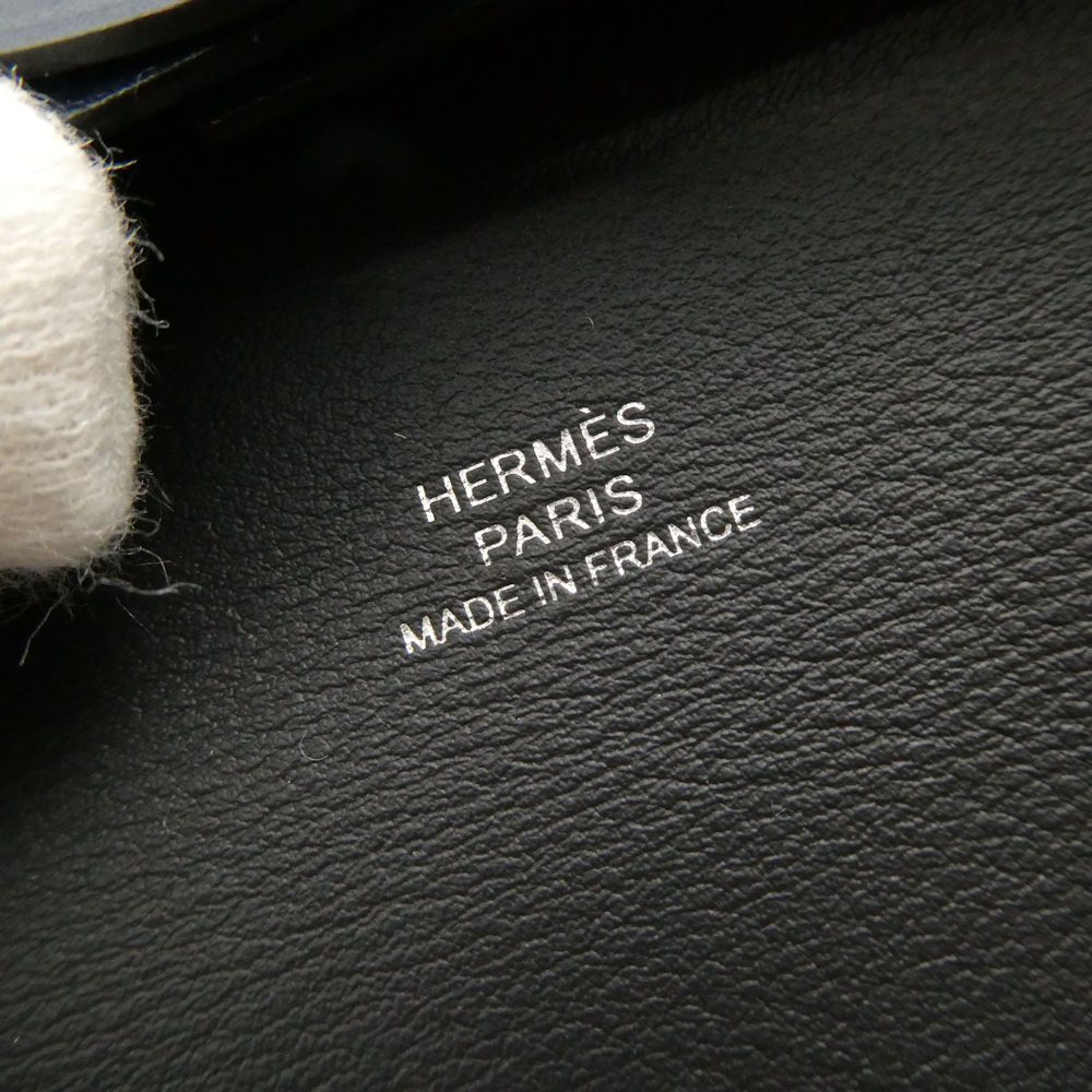 未使用 HERMES エルメス バスティア ボックスカーフ ブルーアビス