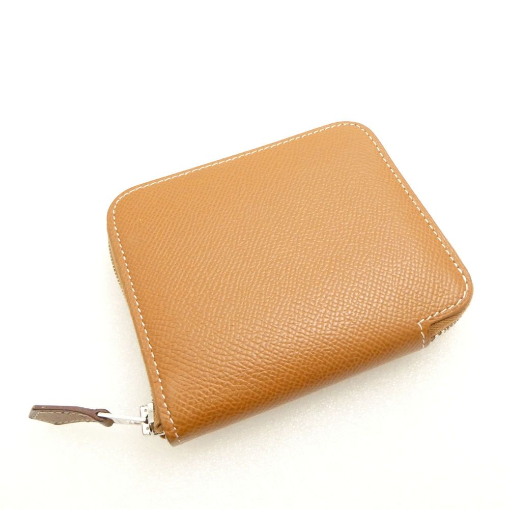 HERMES エルメス アザップ シルクイン コンパクト ウォレット 財布 ラウンドジップ U刻印 カード コインケース レディース AM7308W1