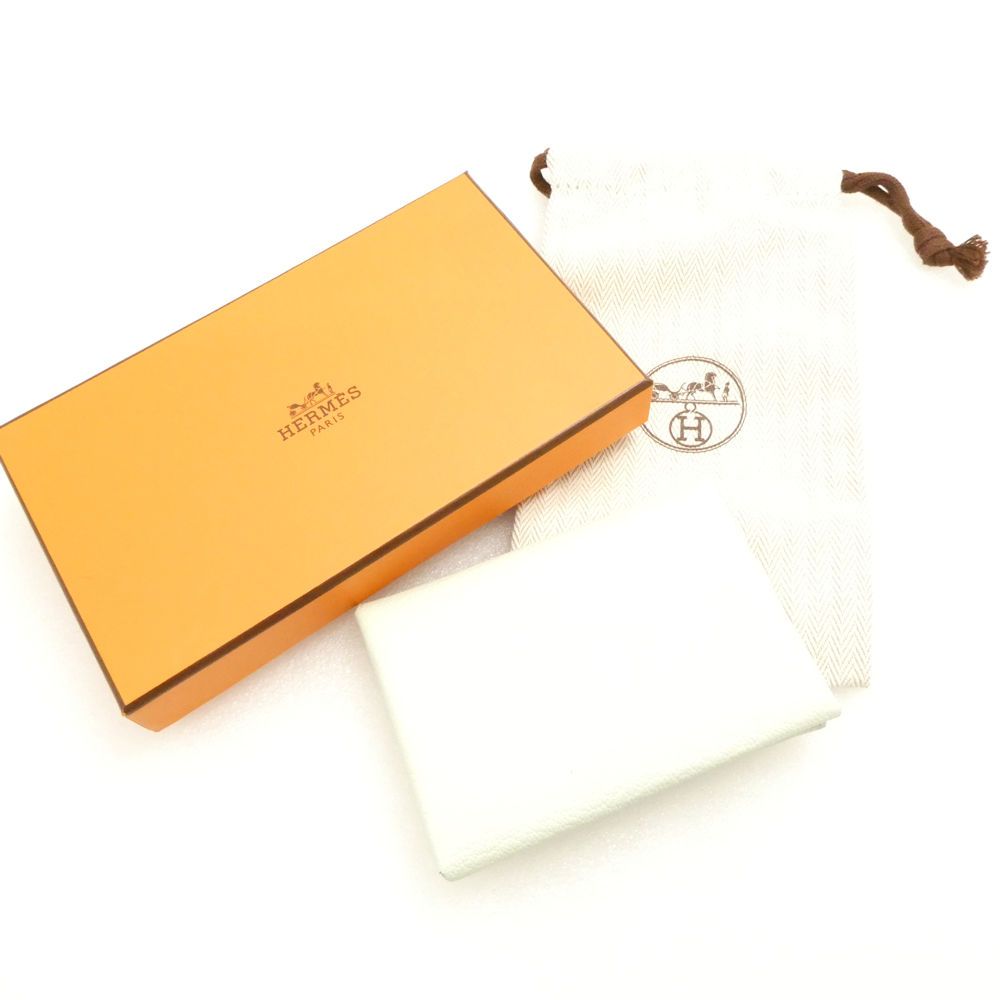 HERMES エルメス カルヴィ デュオ コンパクト ヴェルソ ヴェールフィズ ヴェールユッカ 財布 コインケース B刻印 サイフ カードケース レディース AM7309W1