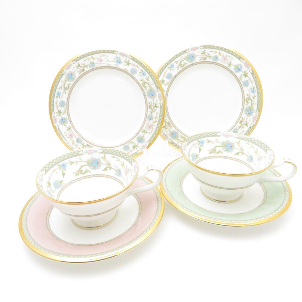 Noritake ノリタケ YOSHINO ヨシノ カップ＆ソーサー 中皿 4点 セット ティー コーヒー 17cmプレート SC9304E1