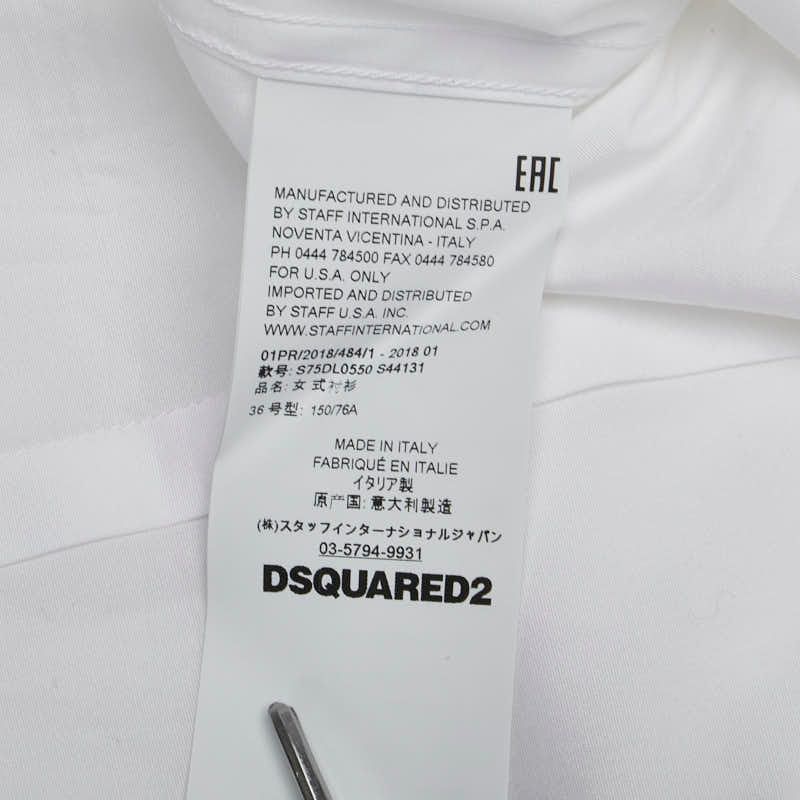  ディースクエアード シャツ サイズ 36 ホワイト コットン レディース 1-0206818 アンサンブル トップス