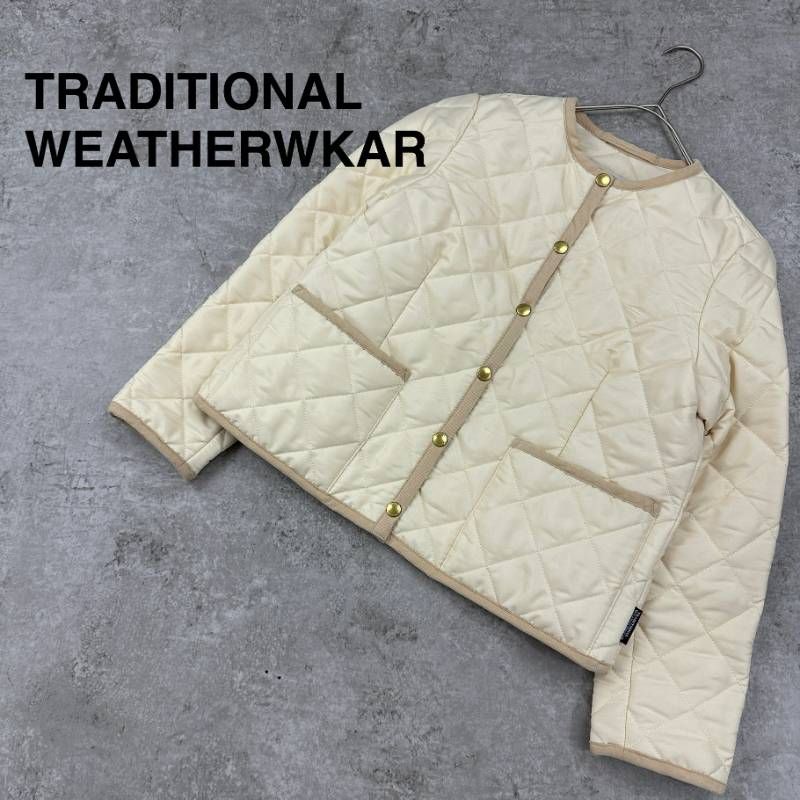 Traditional Weatherwear トラディショナルウェザーウェア レディース キルティングジャケット IVORY アイボリー 34