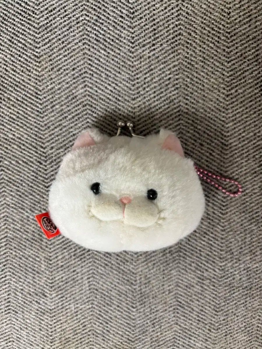 AMUSE 白 猫 ぬいぐるみ コインケース キーホルダー