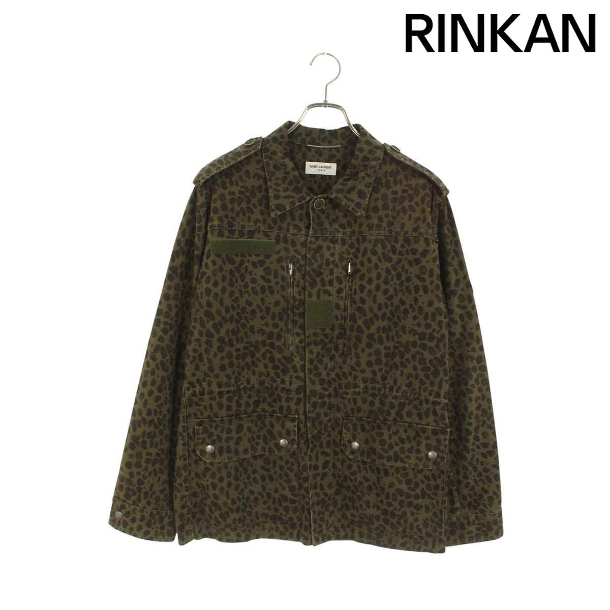 サンローランパリ 415939 Y378T レオパード柄ミリタリージャケット