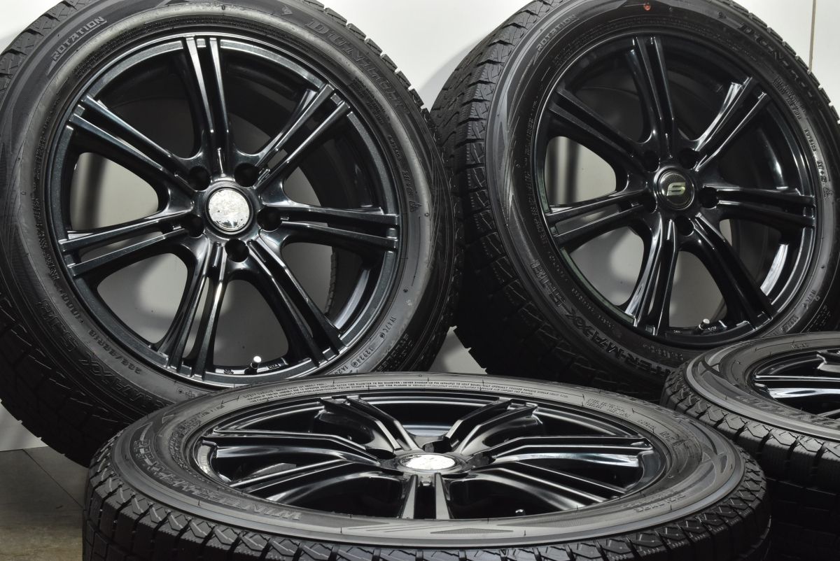 2025年製 バリ溝 ストレンジャー 18in 7.5J 38 PCD114.3 ダンロップ ウィンターマックス SJ8 235|55R18 NX RAV4 ハリアー