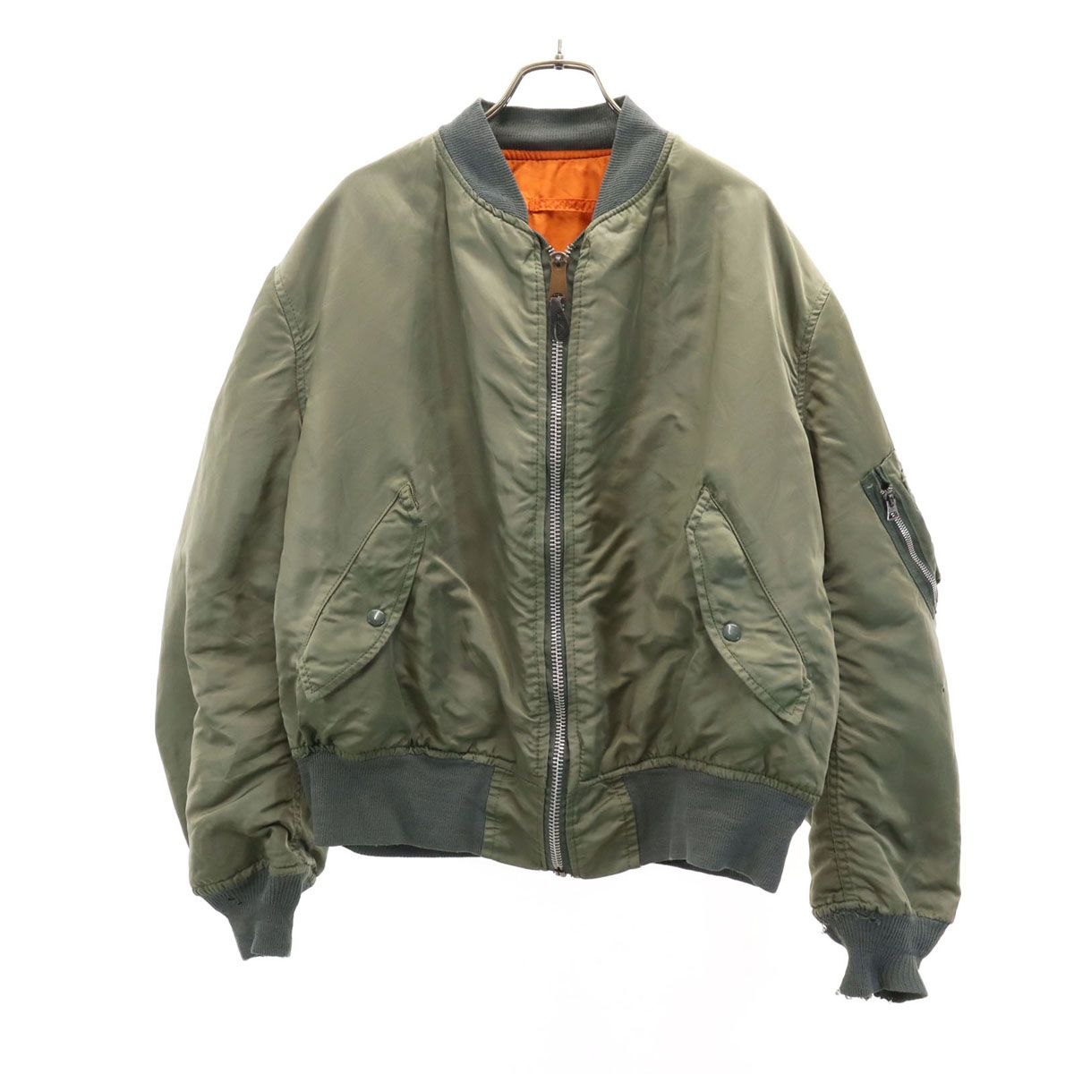 ALPHA アルファ 90s USA製 オールド MA-1 フライトジャケット L 