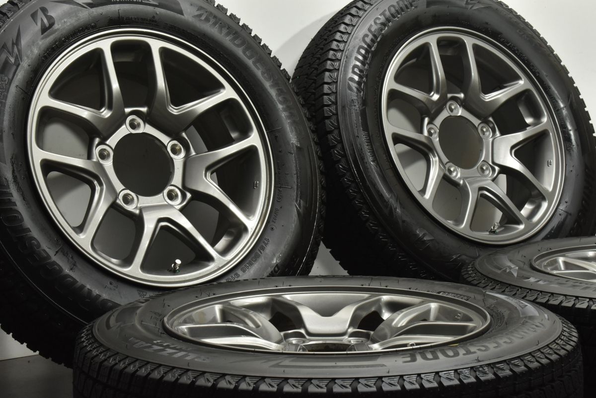 イボ付 バリ溝 スズキ JB64 ジムニー 純正 16in 5.5J 22 PCD139.7 ブリヂストン ブリザック DM-V3 175|80R16 AZオフロード