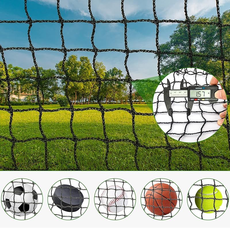 AKOZLIN 3m×10m 硬式・軟式用野球ネット 野球バッティングトレーニングネットソフトボールバックストップネットヘビーデューティースポーツネットバリア野球ネット裏庭のホッケー 野球 サッカーの の打撃とピッチング