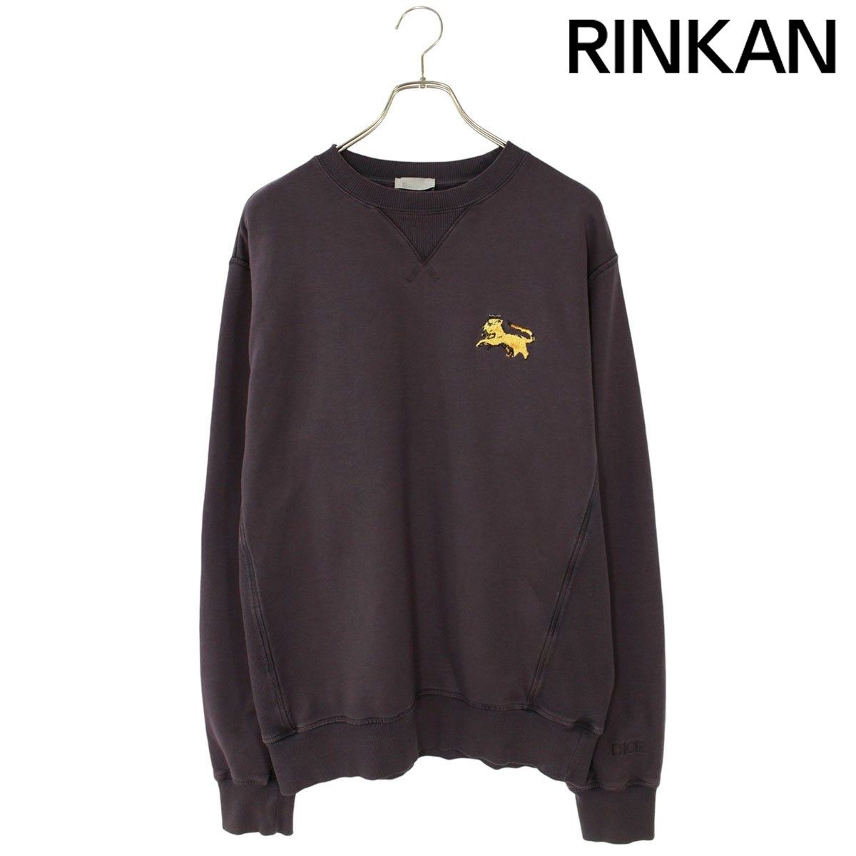 ディオール 143J687B0531 ライオン刺繍クルーネックスウェット メンズ S