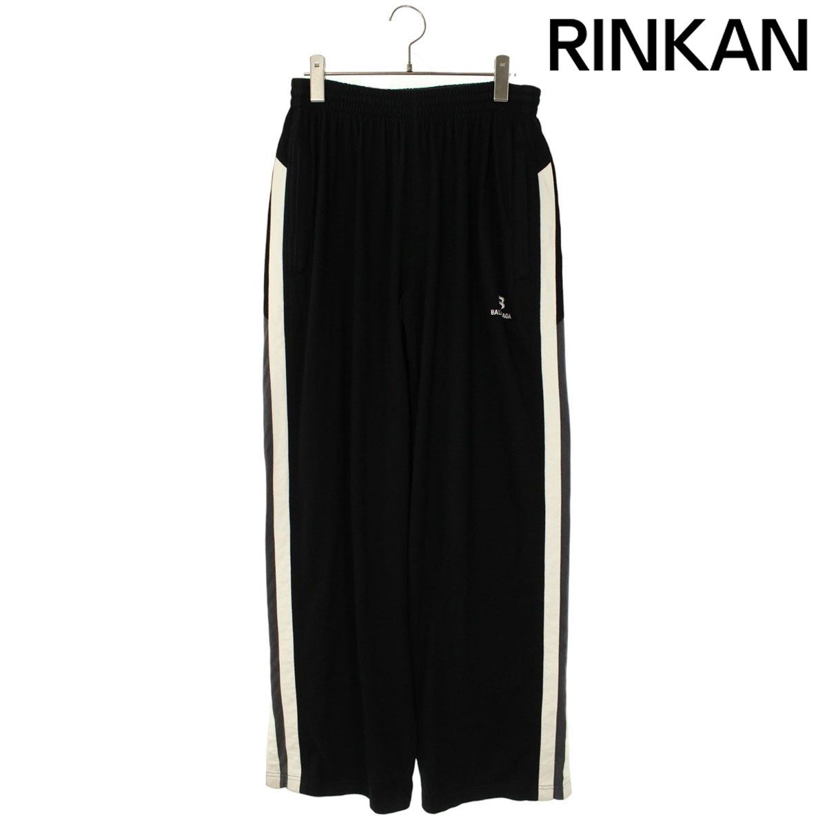 バレンシアガ 676237 TLVA2 スポーティBサイドラインスウェットロングパンツ メンズ XS