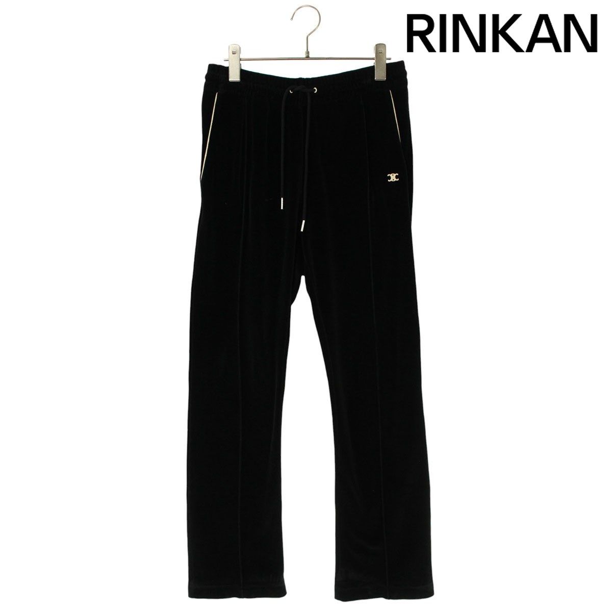 セリーヌ 2Z020679I トリオンフ刺繍ベロアフ トラックロングパンツ メンズ S