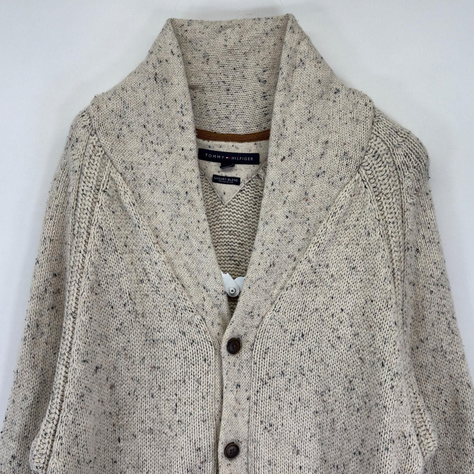 古着 トミーヒルフィガー TOMMY HILFIGER カーディガン ショールカラー 