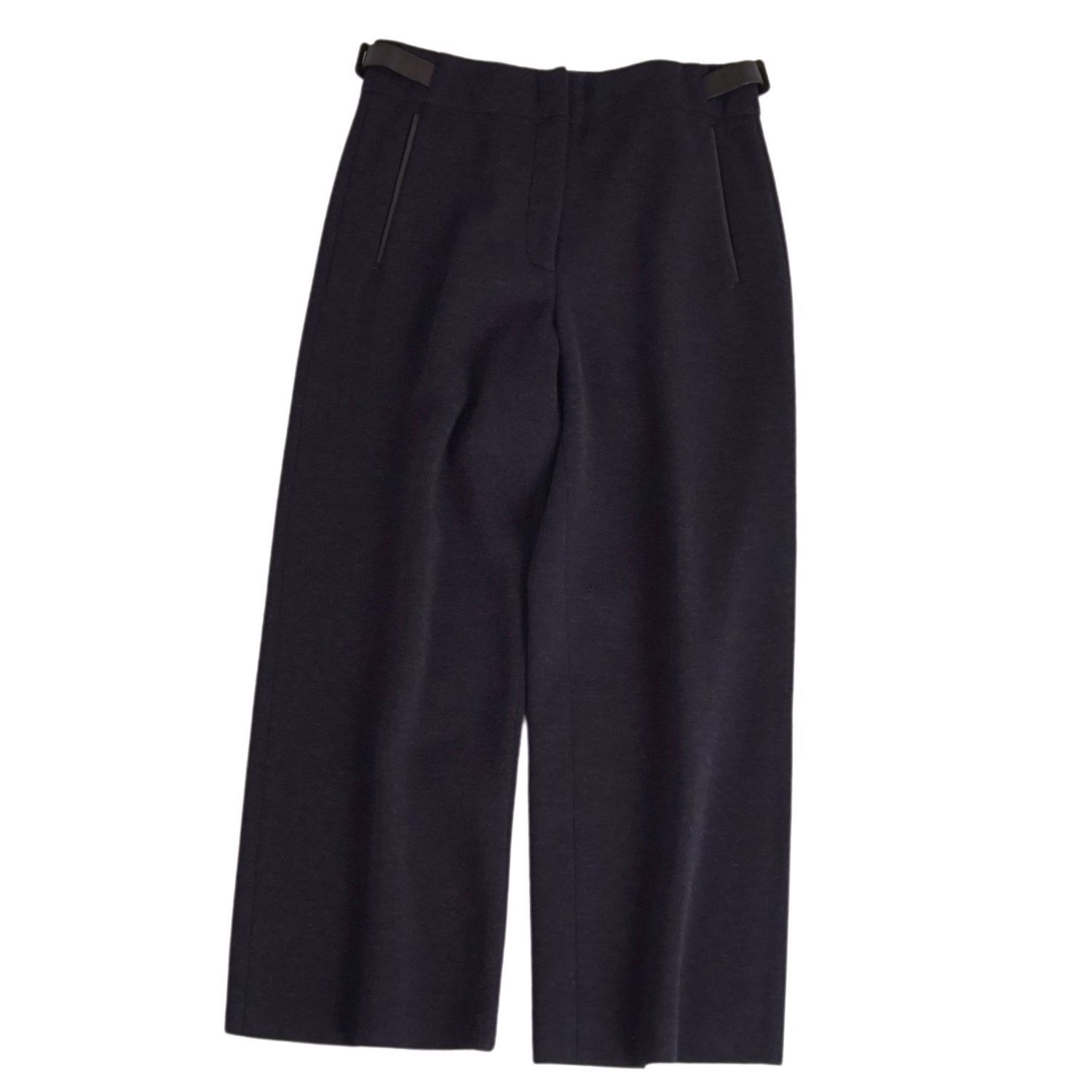 エルメス HERMES パンツ ワイドパンツ ニット ウール コットン ラ