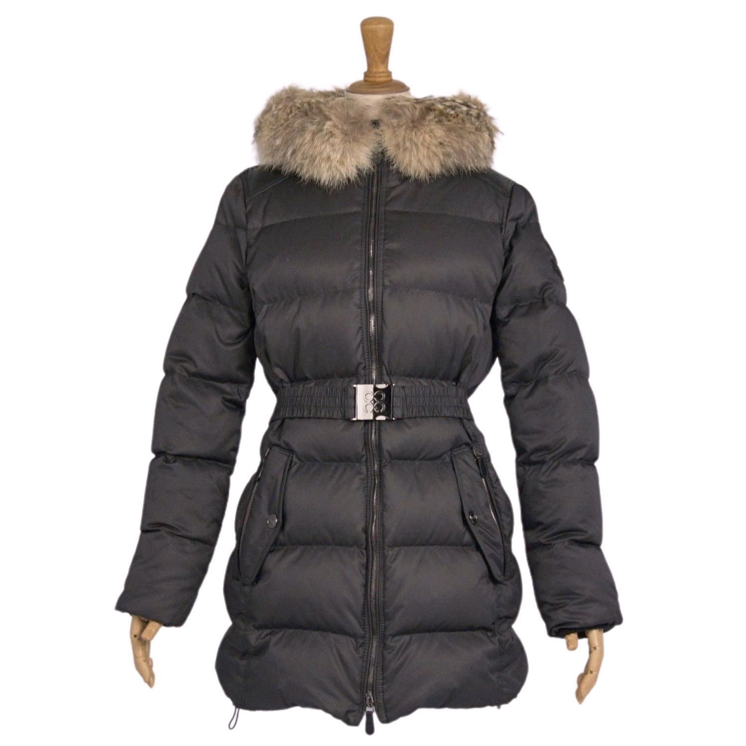 美品 コーチ COACH コート ベルト付き ダウンコート 裏シグネチャー