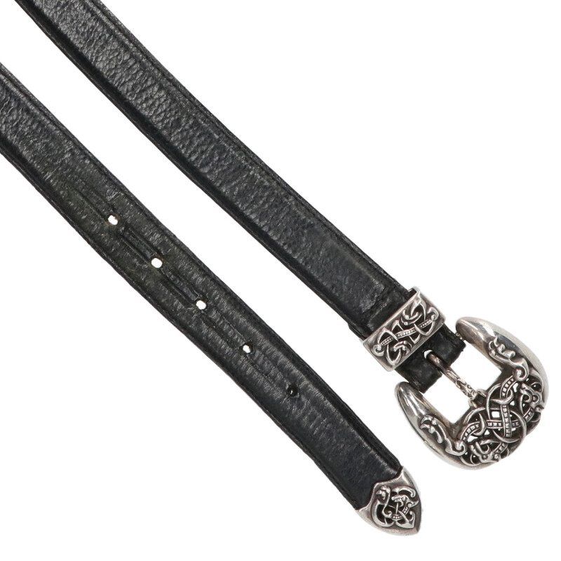  クロムハーツ 1.0ケルティック3 PC レザーベルト メンズ 36 ベルト 小物