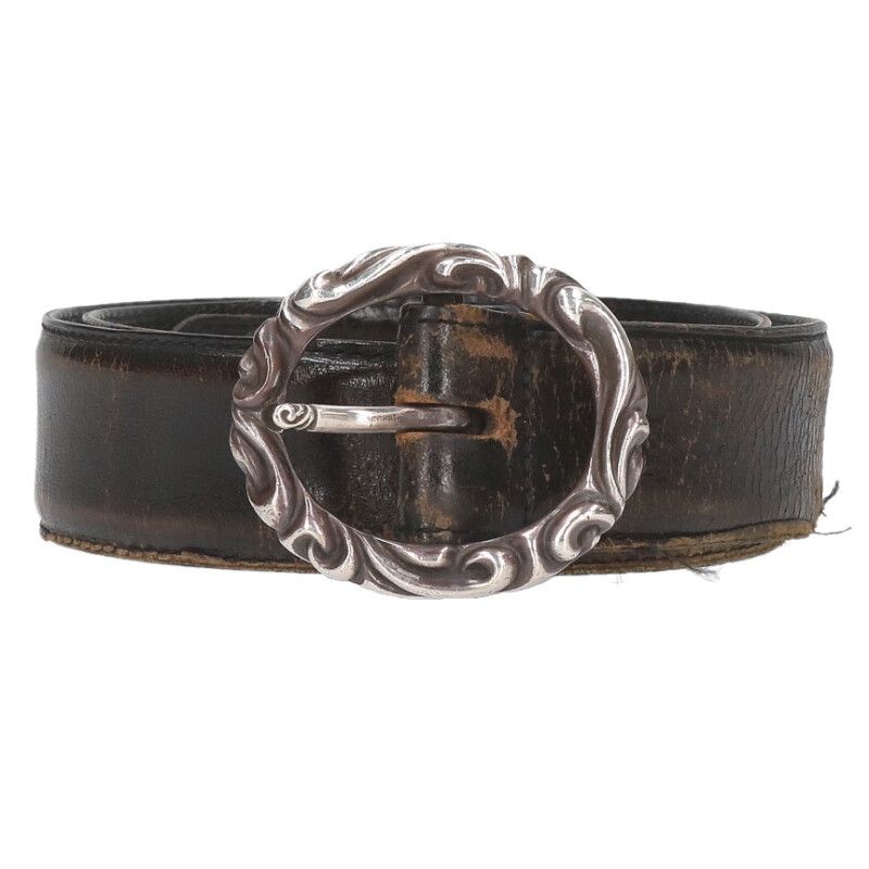 クロムハーツ BLT SCROLL SGL RING スクロール シルバーバックルベルト メンズ