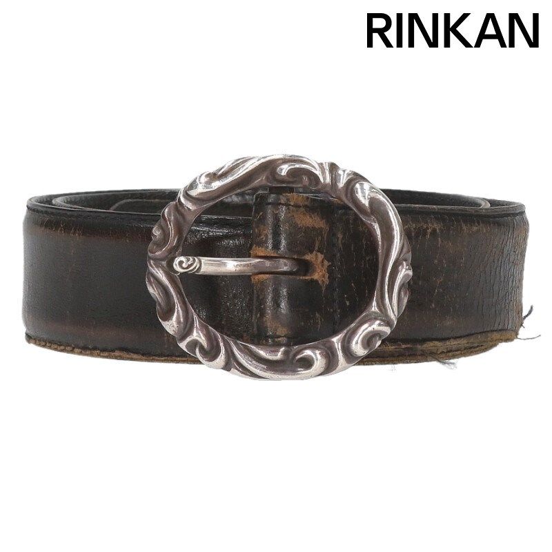 クロムハーツ BLT SCROLL SGL RING スクロール シルバーバックルベルト メンズ