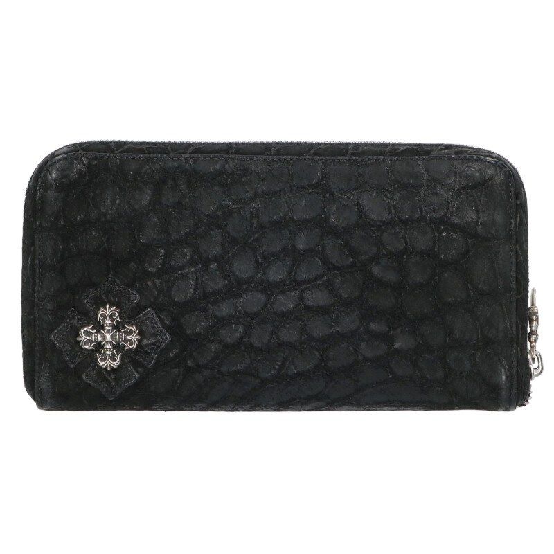 クロムハーツ RC F ZP 2 フィリグリープラス フィリグリープラスデストロイアリゲーターレザーウォレット財布 メンズ