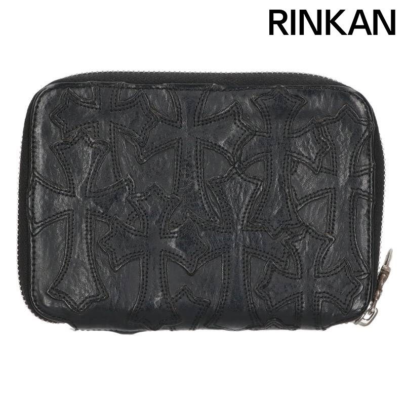 クロムハーツ BANK ROBBER バンクローバー セメタリークロスパッチラウンドジップ財布 メンズ