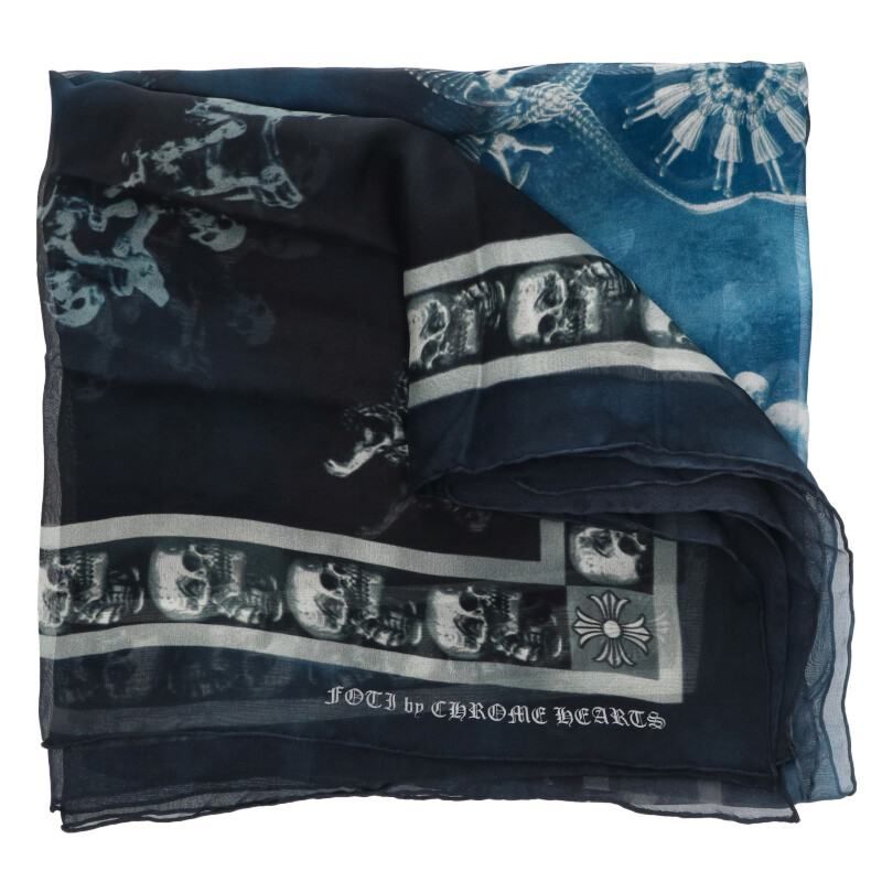 クロムハーツ FOTI MAHALIA フォティプリントシルクスカーフ メンズ