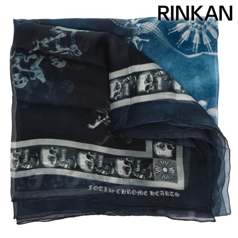 クロムハーツ FOTI MAHALIA フォティプリントシルクスカーフ メンズ