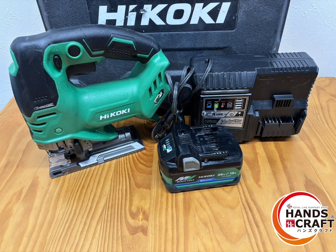 ♭ 品 HiKOKI ハイコーキ 36V 135mmコードレスジグソー CJ36DA XP バッテリー1個 充電器 ケース 熊本けやき通り店
