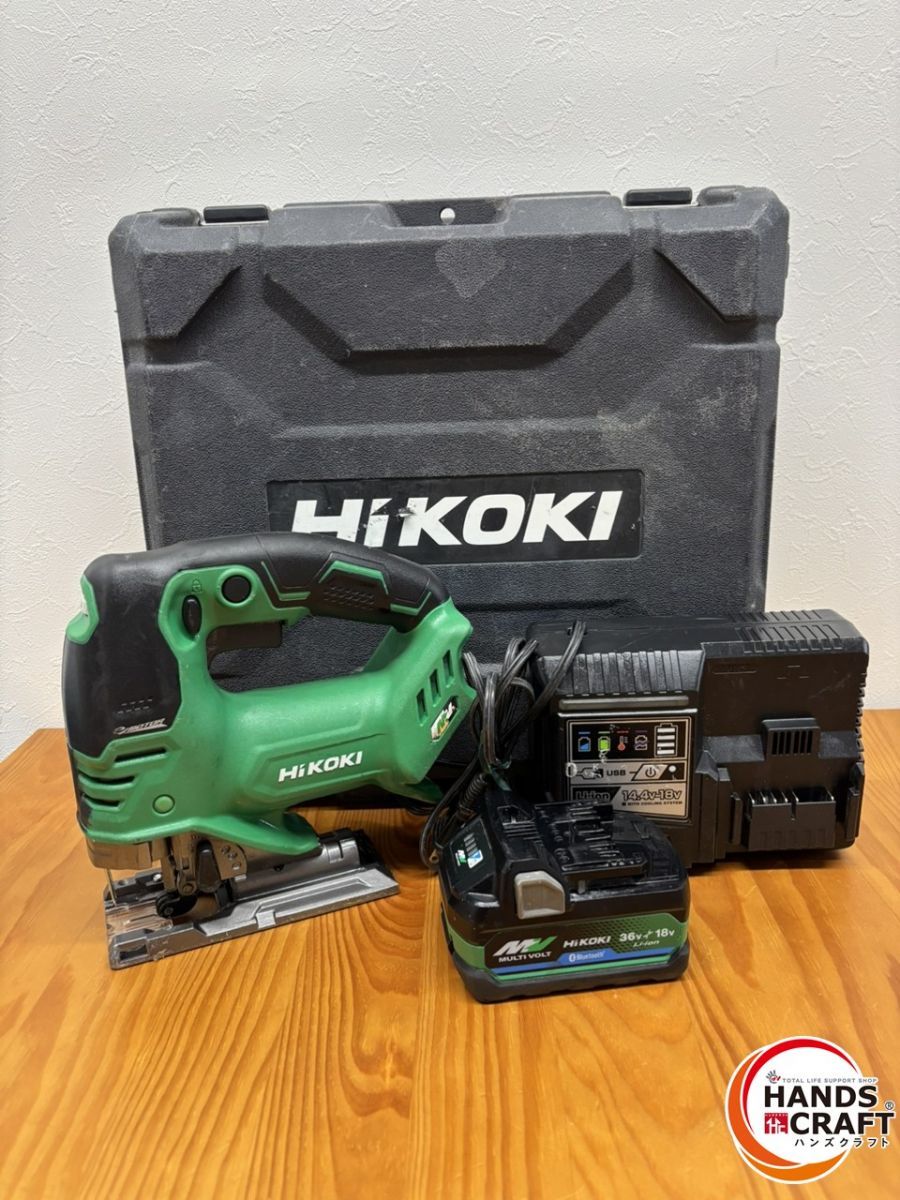 ♭ 品 HiKOKI ハイコーキ 36V 135mmコードレスジグソー CJ36DA XP バッテリー1個 充電器 ケース 熊本けやき通り店
