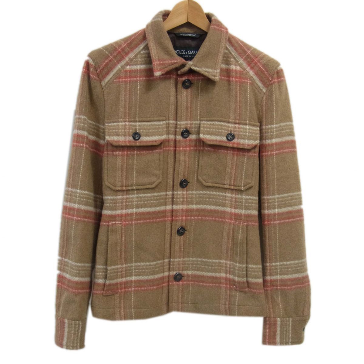 美品 ドルチェ＆ガッバーナ タータンチェック柄 ウール 長袖 シャツ 美品 ドルチェ＆ガッバーナ タータンチェック柄 ウール 長袖 シャツ