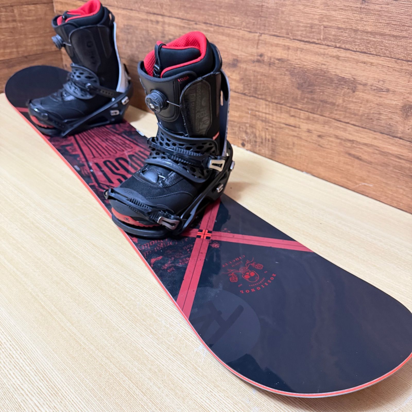 ロシニョール メンズスノーボード 155 cm FLUX フラックス バインディング 25〜28 ブーツ 27 メンズ3点セット グランドトリック グラトリ ジブ パーク