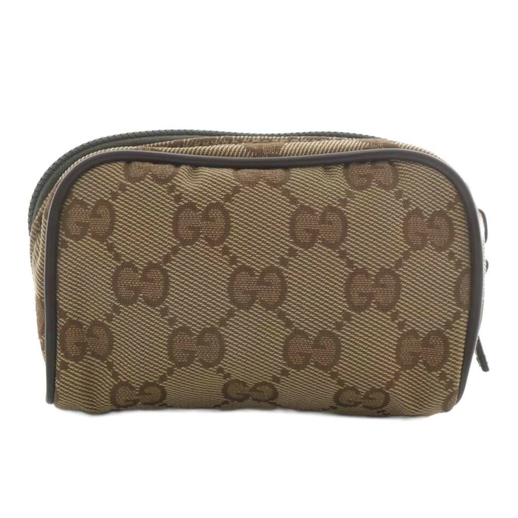 グッチ GUCCI ポーチ 小物入れ ミニ キャンバス GG柄 総柄 茶色 ブラウン 138047 1669 XZ OH GY11