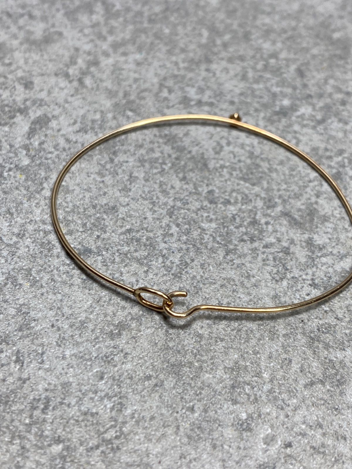 K10 バングル ブレスレット 石付 レディース 10金 金製