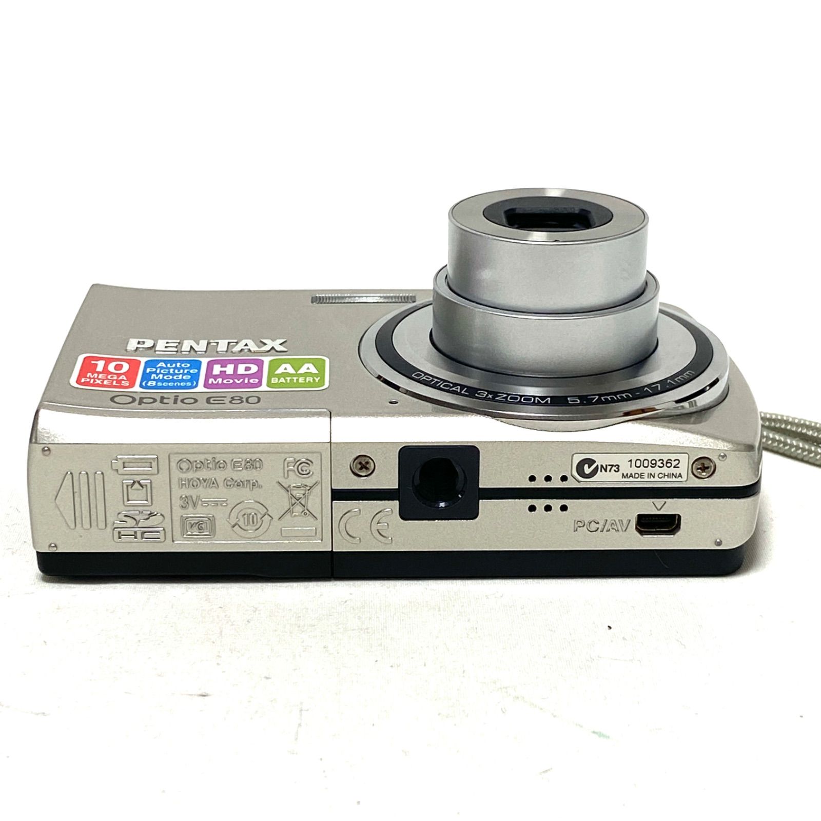 PENTAX Optio E80 コンパクトデジタルカメラ 電池稼働 ペンタックス