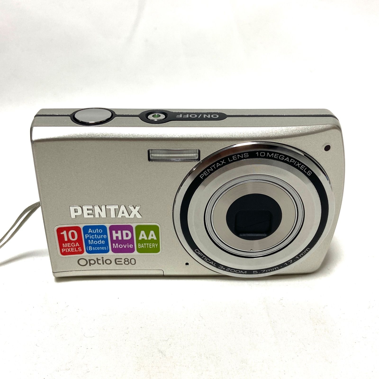 PENTAX Optio E80 コンパクトデジタルカメラ 電池稼働 ペンタックス