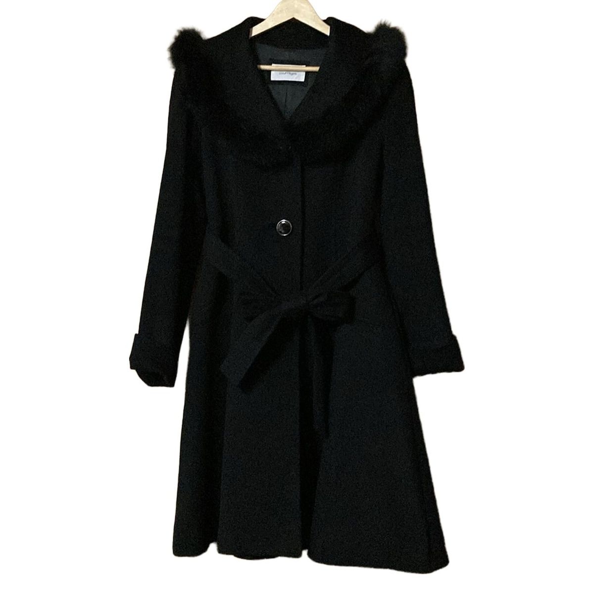 courreges クレージュ 金ボタン レザー トレンチコート 2123030690015.jpg