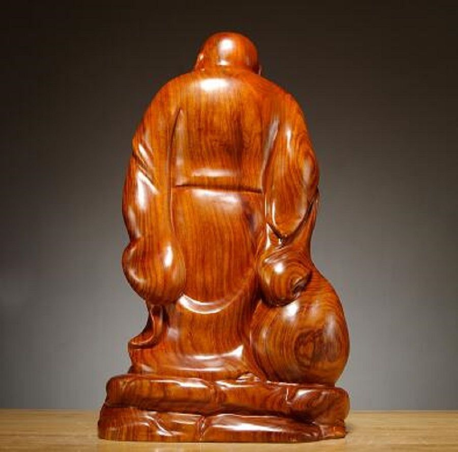 七福神布袋尊 冠婚葬祭・宗教用品 仏像 木彫り 七福神 布袋 様 布袋さんの置物 木像