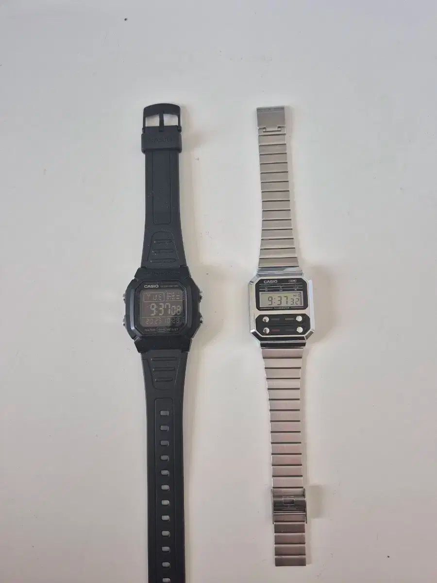 CASIO カシオ 電子時計 ブラック シルバー ヴィンテージ リストウォッチ