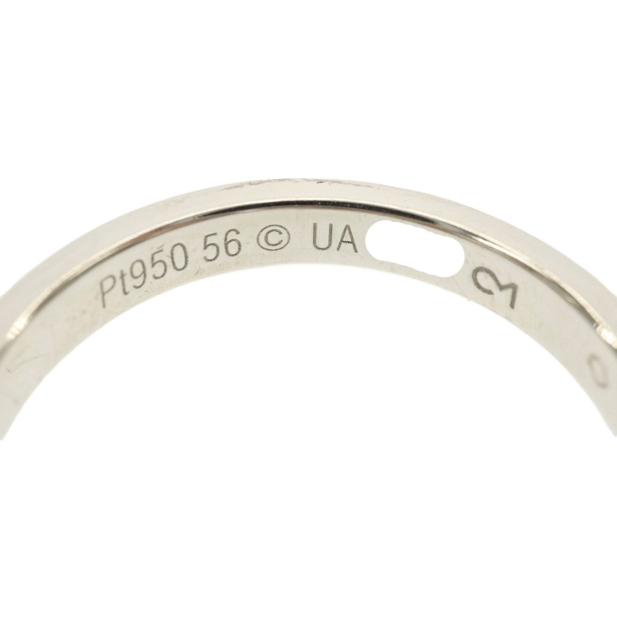 カルティエ Cドゥ エングレーブド リング 指輪 Pt950 プラチ