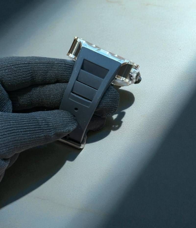 black 別注強化型ブラックバックルモデル アップルウォッチケース カスタム カバー 保護 46 アップルウォッチ series10 series11 ラバーバンド ベルト WWW_OPDRERGINERDOGAN_COM