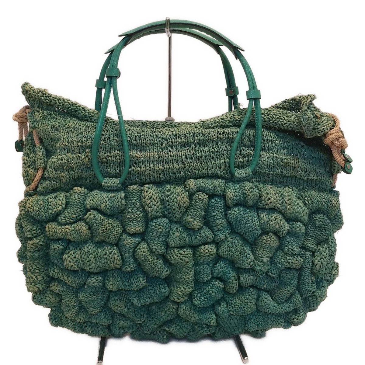 JAMIN PUECH ジャマンピエッシェ トートバッグ - グリーン レザー DECORATOM_COM_BR