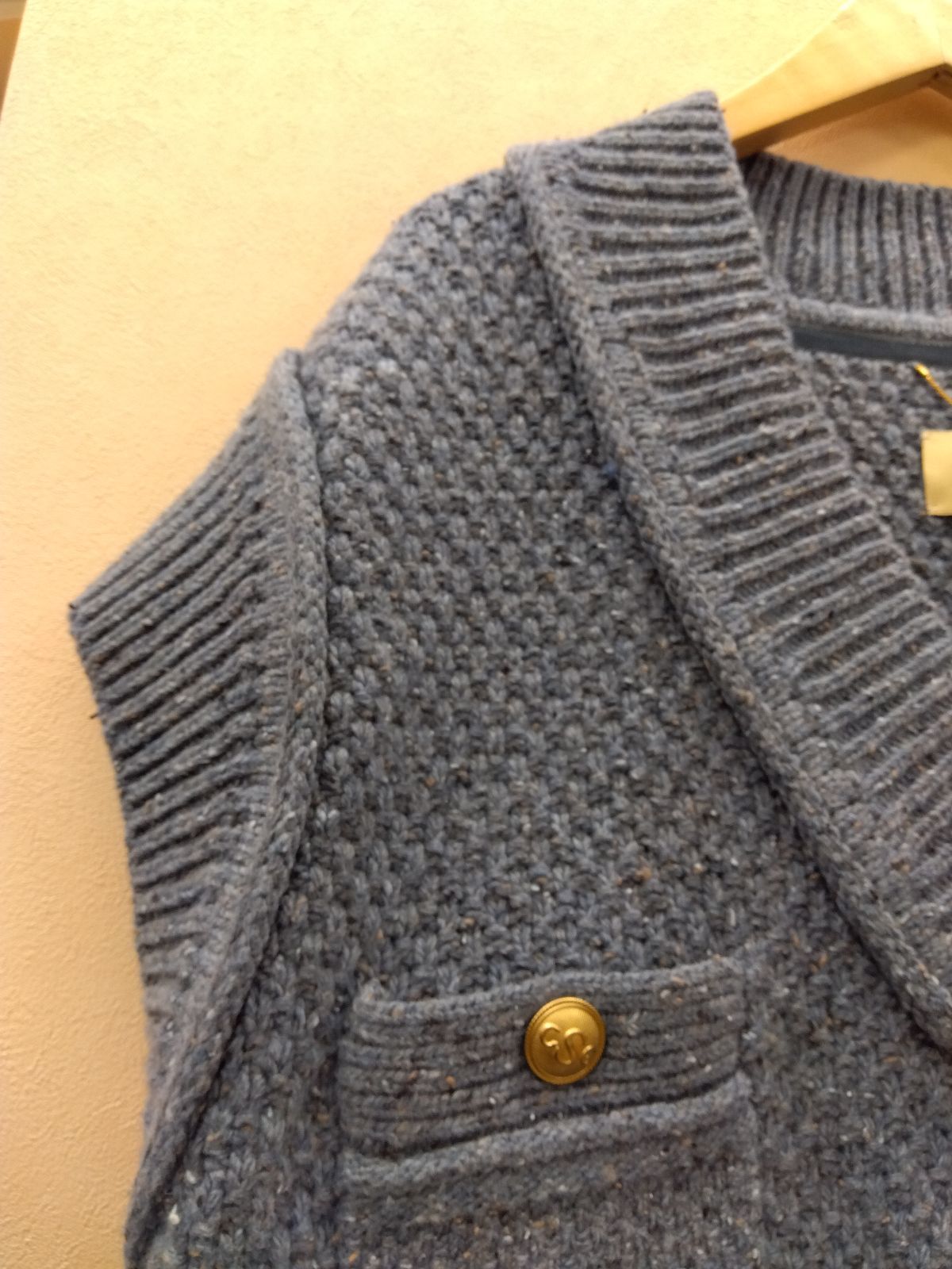 ウール混 ニットベスト