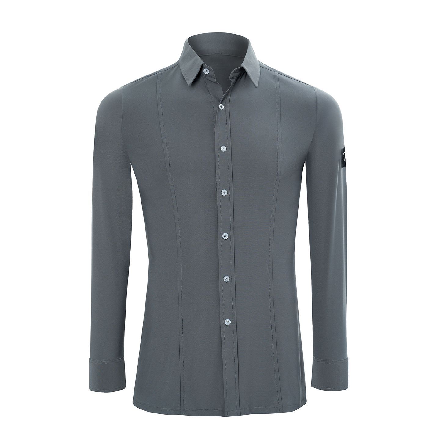 社交ダンス用 モダンダンス シャツ 長袖 メンズ 伸縮素材 高品質ステージ衣装 水晶麻風 光沢素材 XS〜XXXLサイズ