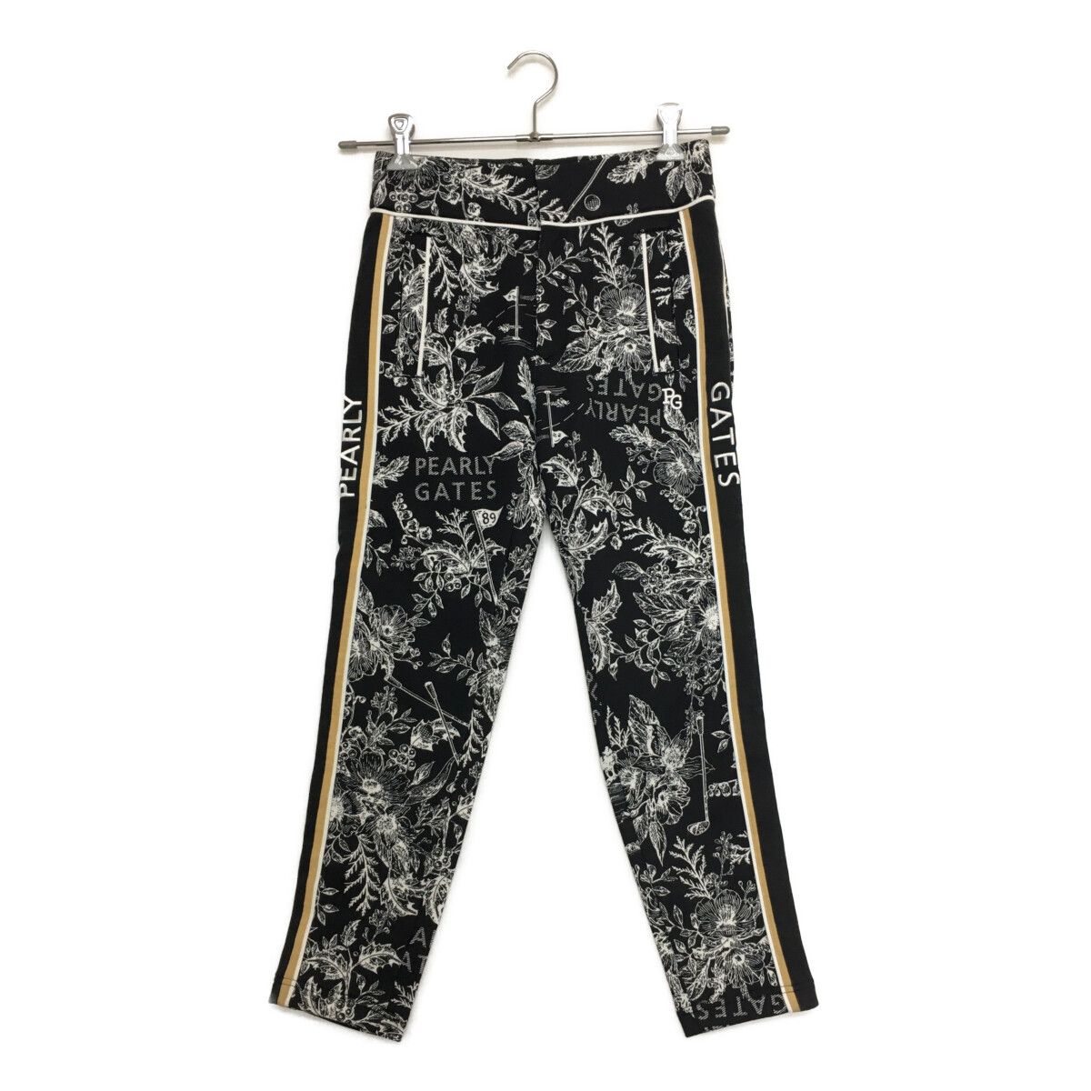 レディース パーリーゲイツ PEARLY GATES パンツ 0 S 黒 ブラック 花柄 総柄