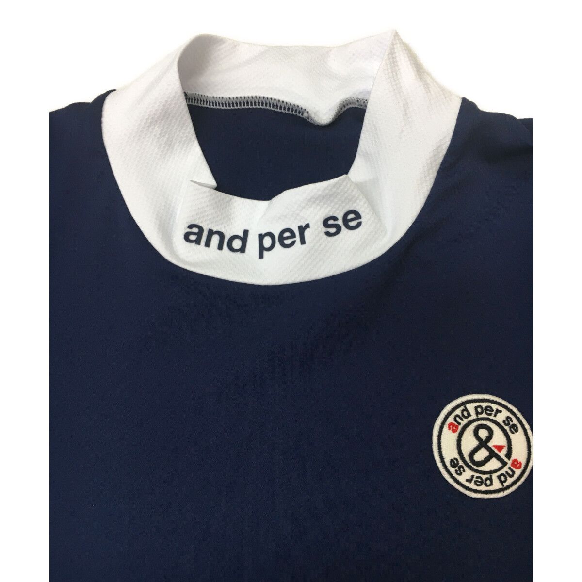 未使用品 メンズ アンパスィ and per se 長袖シャツ M 紺 ネイビー