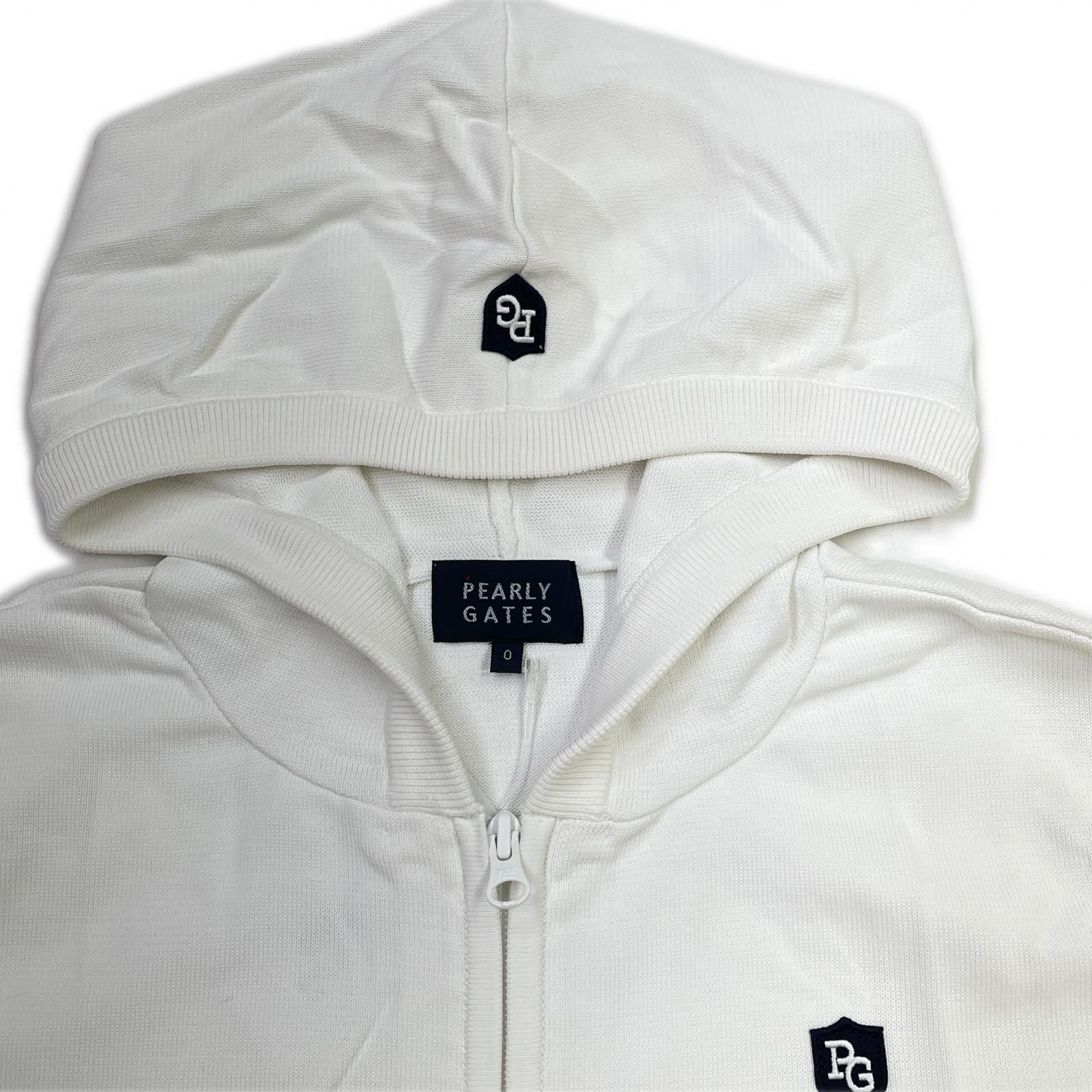 レディース パーリーゲイツ PEARLY GATES ニットアウター 0 S 白 ホワイト パーカー LLC-HASEGAWATOSO_COM