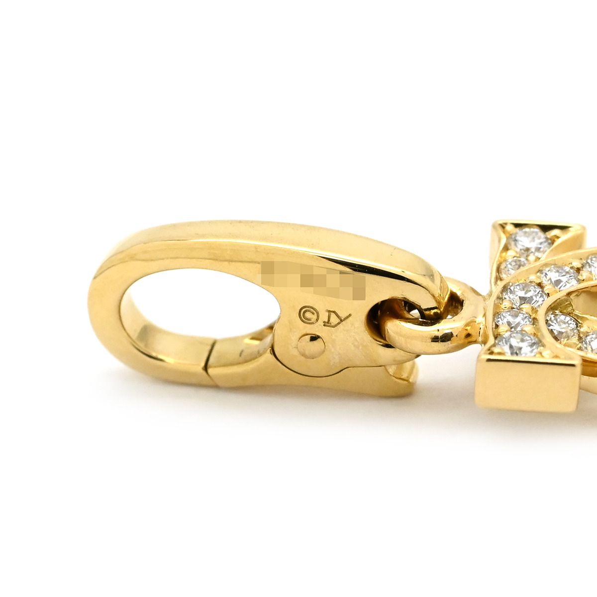 カルティエ/Cartier 2Cチャーム パヴェダイヤ イエローゴールド