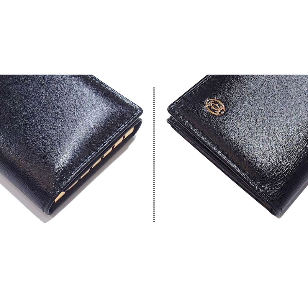 カルティエ 6連キーケース ブラック メンズ ゴールド金具 新品未使用 Cartier カルティエ パシャ 6連 キーケース レザー ブラック 黒